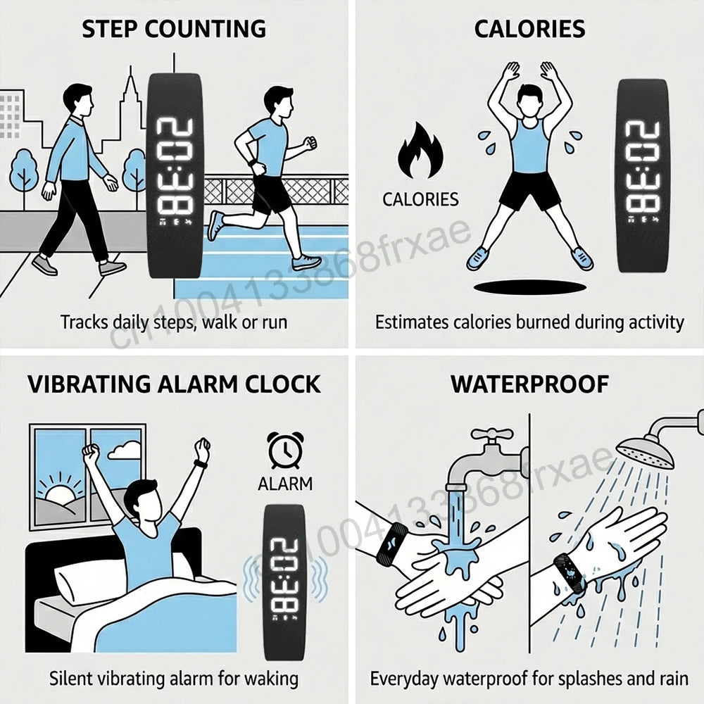 QuietWake™ - The Silent Wake-Up Vibration Band